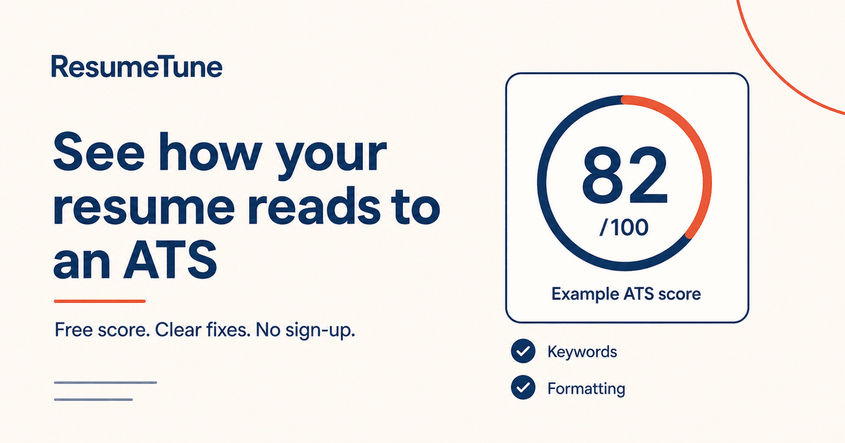 Resume Model.pdf Free ATS Resume Checker & CV Score | ResumeTune